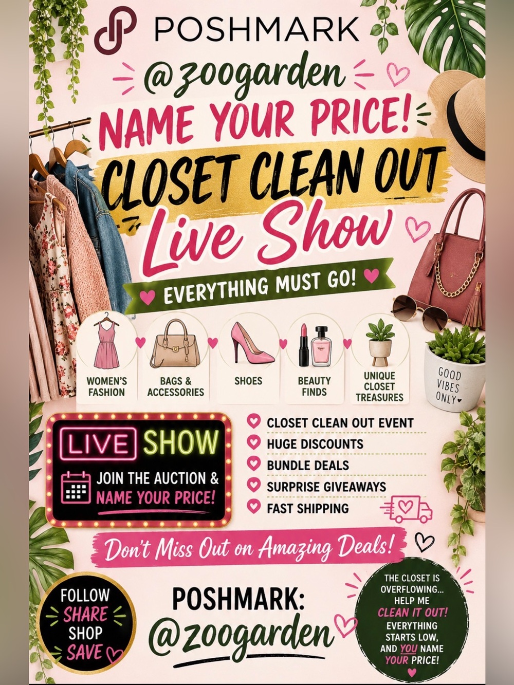 Poshmark Closet Clean Out Live Show